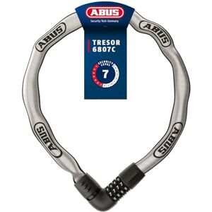 ABUS kettingslot Tresor 6807C cijferslot met 360°-bout, 7 mm dikke stalen ketting, 4-cijferige cijfercode fietsslot met veiligheidsniveau 7 lengte 110 cm, reflecterend ABUS kettingslot Tresor 6807C cijferslot met 360°-bout, 7 mm dikke stalen ketting, 4-cijferige cijfercode fietsslot met veiligheidsniveau 7 lengte 110 cm, reflecterend