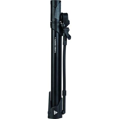 Topeak Morph Turbo fietsbandenpomp met flip-down analoge manometer, zwart Topeak Morph Turbo fietsbandenpomp met flip-down analoge manometer, zwart