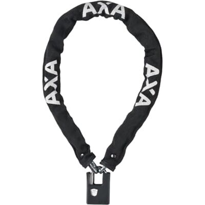 AXA Clinch 6-85 kettingslot – lengte 85 cm – veiligheidsniveau 8 – incl. 2 keersleutels – zwarte beschermhoes AXA Clinch 6-85 kettingslot – lengte 85 cm – veiligheidsniveau 8 – incl. 2 keersleutels – zwarte beschermhoes