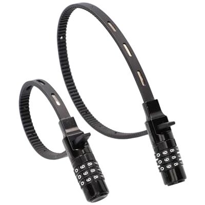 Fischer Fietsslot, kabelbinderslotset, speciaal slot met cijferslot, voor fiets, helm of skiën, zwart, twee sloten in de lengtes 35 en 53 cm Fischer Fietsslot, kabelbinderslotset, speciaal slot met cijferslot, voor fiets, helm of skiën, zwart, twee sloten in de lengtes 35 en 53 cm