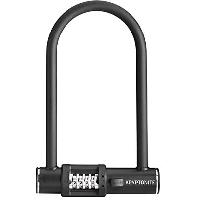 Kryptonite 005292 Combo U Fietsslot, Zwart, 4" x 8 Kryptonite 005292 Combo U Fietsslot, Zwart, 4" x 8