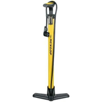 Dunlop Gele Fietspomp - Voor 3 ventielen Dunlop Gele Fietspomp - Voor 3 ventielen