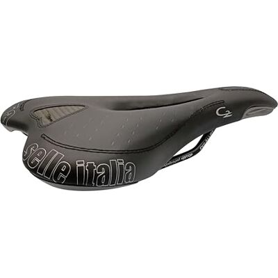Selle Italia C2 Gel Flow Racing – Fietszadel, Gel met Smalle Zitting, Anti-vibratietechnologie en Waterbestendig, Koolstofstalen Frame – Maat S2, Zwart Selle Italia C2 Gel Flow Racing – Fietszadel, Gel met Smalle Zitting, Anti-vibratietechnologie en Waterbestendig, Koolstofstalen Frame – Maat S2, Zwart