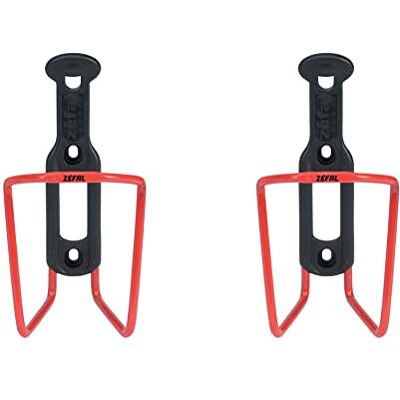 ZEFAL Pack Alu Plast 124 – verpakking met 2 flessenhouders voor fiets – bidonhouder van aluminium voor alle soorten fietsen – licht en robuust – rood ZEFAL Pack Alu Plast 124 – verpakking met 2 flessenhouders voor fiets – bidonhouder van aluminium voor alle soorten fietsen – licht en robuust – rood