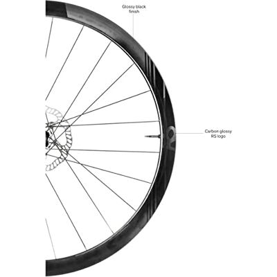 Deda Uniseks volwassen WDRS4DB-RSHI achterwiel, zwart, koolstof Deda Uniseks volwassen WDRS4DB-RSHI achterwiel, zwart, koolstof