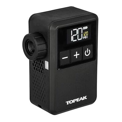 Topeak E-Booster Mini met digitale meter voor fietsbanden Topeak E-Booster Mini met digitale meter voor fietsbanden