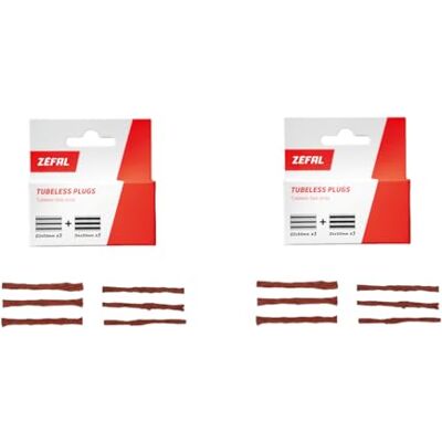 ZEFAL Tubeless Plugs – set van twee dozen met reparatiebits voor tubless banden – boren voor gebruik met een tubeless reparatieset – 3 x Ø 2 mm + 3 x Ø 4 mm per doos ZEFAL Tubeless Plugs – set van twee dozen met reparatiebits voor tubless banden – boren voor gebruik met een tubeless reparatieset – 3 x Ø 2 mm + 3 x Ø 4 mm per doos