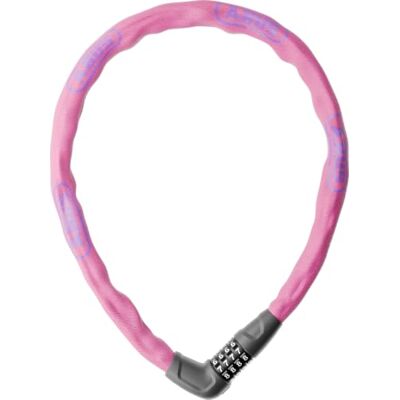 ABUS Kettingslot Steel-O-Chain 5805C, 75 cm, Roze Fietsslot met cijfercode, 5 mm vierkante ketting, duurzame 2-componenten cijferrollers, speciaalstaal ABUS Kettingslot Steel-O-Chain 5805C, 75 cm, Roze Fietsslot met cijfercode, 5 mm vierkante ketting, duurzame 2-componenten cijferrollers, speciaalstaal