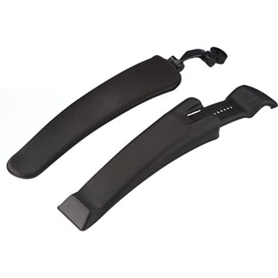 Fischer Fiets MTB spatbeschermingsset voor en achter schroefbaar met hoekaanpassing breed ontwerp zwart 24-26 inch Fischer Fiets MTB spatbeschermingsset voor en achter schroefbaar met hoekaanpassing breed ontwerp zwart 24-26 inch