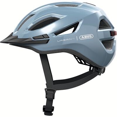 ABUS Urban-I 4.0 city helm fietshelm met oplaadbaar achterlicht, 2 lichtstanden, piek, varkensstaartopening en magneetsluiting voor tieners, vrouwen en mannen maat L, blauw ABUS Urban-I 4.0 city helm fietshelm met oplaadbaar achterlicht, 2 lichtstanden, piek, varkensstaartopening en magneetsluiting voor tieners, vrouwen en mannen maat L, blauw