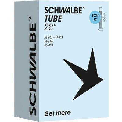 Schwalbe Fietsbinnenband met klikventiel, butylbuis met universeel fietsventiel, fietsbinnenband voor fietsen, grindfiets en e-bikes Schwalbe Fietsbinnenband met klikventiel, butylbuis met universeel fietsventiel, fietsbinnenband voor fietsen, grindfiets en e-bikes