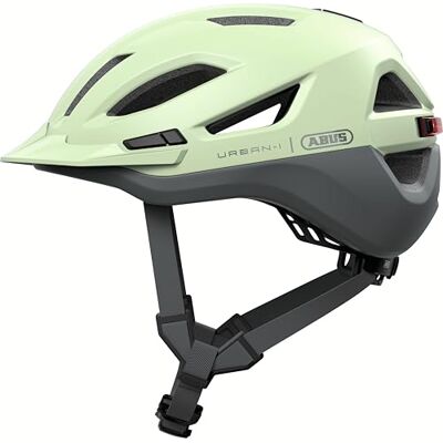 ABUS Urban-I 4.0 ACE Fietshelm met oplaadbaar achterlicht, 4 lichtmodi, scherm, vlechtopening en magnetische sluiting, voor jongeren, vrouwen en mannen, maat S, groen ABUS Urban-I 4.0 ACE Fietshelm met oplaadbaar achterlicht, 4 lichtmodi, scherm, vlechtopening en magnetische sluiting, voor jongeren, vrouwen en mannen, maat S, groen