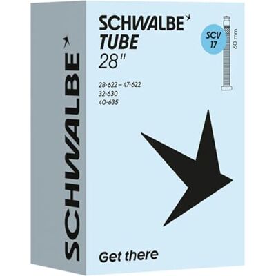 Schwalbe Fietsband met klikventiel, butylslang met universeel fietsventiel, fietsslang voor fietsen, gravel bike en e-bikes Schwalbe Fietsband met klikventiel, butylslang met universeel fietsventiel, fietsslang voor fietsen, gravel bike en e-bikes