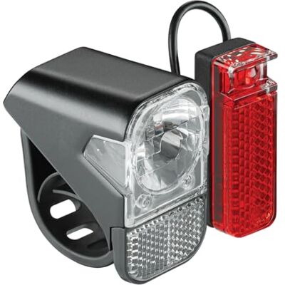 AXA Visto 3 – Fietsverlichtingsset met batterijen – Eenvoudige bevestiging – Waterbestendig – Met batterij-indicator – Inclusief 3 x AAA-batterijen AXA Visto 3 – Fietsverlichtingsset met batterijen – Eenvoudige bevestiging – Waterbestendig – Met batterij-indicator – Inclusief 3 x AAA-batterijen