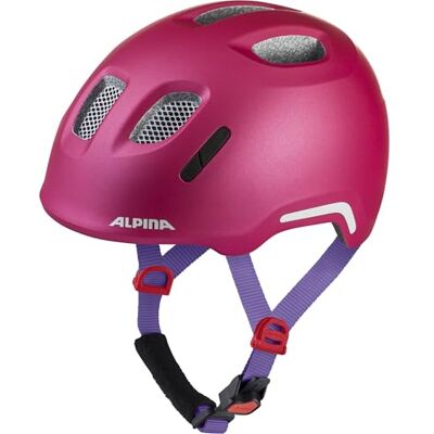 ALPINA XIMO 2 Flash – Lichtgewicht en veilige fietshelm voor kinderen met geïntegreerde LED deep rose violet matt 47-51 ALPINA XIMO 2 Flash – Lichtgewicht en veilige fietshelm voor kinderen met geïntegreerde LED deep rose violet matt 47-51