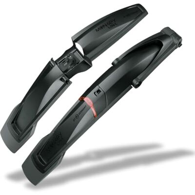 SKS GERMANY MonkeyLink MonkeyFender Set MTB Recharge 26-29 inch mountainbike spatbord set incl. achterlicht, fietsaccessoires (uitneembare accu, StVZO-goedkeuring, incl. montagemateriaal en MonkeyChuck), zwart SKS GERMANY MonkeyLink MonkeyFender Set MTB Recharge 26-29 inch mountainbike spatbord set incl. achterlicht, fietsaccessoires (uitneembare accu, StVZO-goedkeuring, incl. montagemateriaal en MonkeyChuck), zwart