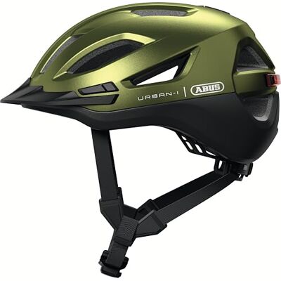 ABUS Urban-I 4.0 ACE city helm fietshelm met oplaadbaar achterlicht, 4 lichtstanden, piek, varkensstaartopening en magneetsluiting voor tieners, vrouwen en mannen maat S, groen ABUS Urban-I 4.0 ACE city helm fietshelm met oplaadbaar achterlicht, 4 lichtstanden, piek, varkensstaartopening en magneetsluiting voor tieners, vrouwen en mannen maat S, groen