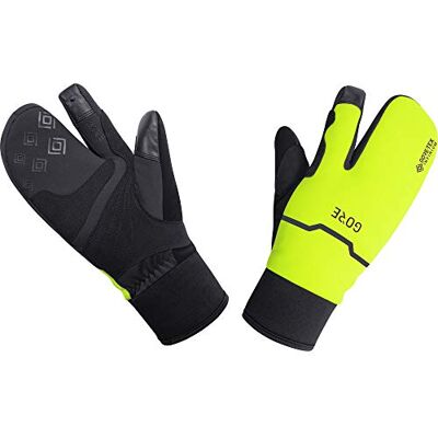 GORE WEAR GORE-TEX INFINIUM Thermo Split Handschoenen, uniseks, zwart/neon-geel, 7, 100656 GORE WEAR GORE-TEX INFINIUM Thermo Split Handschoenen, uniseks, zwart/neon-geel, 7, 100656