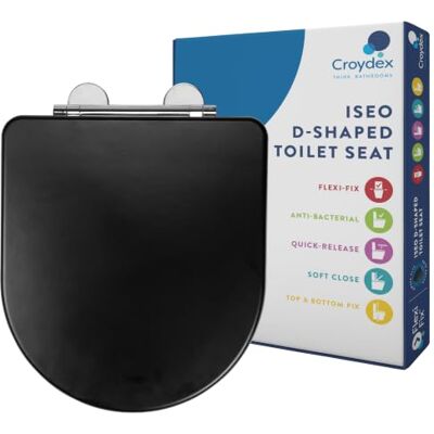 Croydex WL610321H Iseo Toiletbril - Mat Zwart Croydex WL610321H Iseo Toiletbril - Mat Zwart