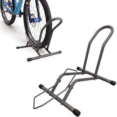 Relaxdays fietsstandaard, 16–29 inch, bandbreedte tot 10,5 cm, voor- en achterwiel, vloermodel, 1 fiets, antraciet Relaxdays fietsstandaard, 16–29 inch, bandbreedte tot 10,5 cm, voor- en achterwiel, vloermodel, 1 fiets, antraciet