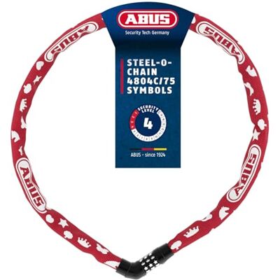 ABUS kettingslot Steel-O-Chain 4804C SYMBOLS – Cijferslot voor kinderfietsen – -veiligheidsniveau 4 ABUS kettingslot Steel-O-Chain 4804C SYMBOLS – Cijferslot voor kinderfietsen – -veiligheidsniveau 4