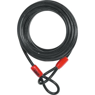 ABUS Sluitkabel Cobra 10, voor fiets- en motorfietsaccessoires, 10 m lang Sluitkabel met 10 mm staalkabel, twee luseindes, kunststof omhulling voor lakbescherming ABUS Sluitkabel Cobra 10, voor fiets- en motorfietsaccessoires, 10 m lang Sluitkabel met 10 mm staalkabel, twee luseindes, kunststof omhulling voor lakbescherming
