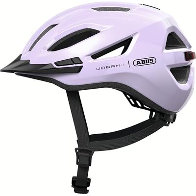 ABUS Urban-I 4.0 city helm fietshelm met oplaadbaar achterlicht, 2 lichtstanden, piek, varkensstaartopening en magneetsluiting voor tieners, vrouwen en mannen maat L, paars ABUS Urban-I 4.0 city helm fietshelm met oplaadbaar achterlicht, 2 lichtstanden, piek, varkensstaartopening en magneetsluiting voor tieners, vrouwen en mannen maat L, paars
