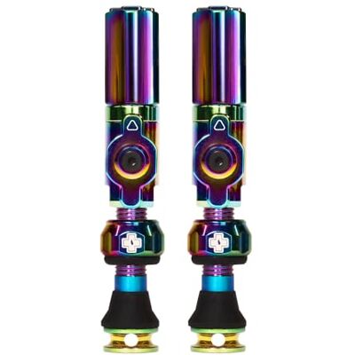 Muc-Off Big Bore Hybrid Tubeless Ventielen, Iriserend 35mm Nauwkeurig Ontworpen Stofkapjes voor Fietsen met Luchtstroom-Technologie Ventieldopjes voor Tubeless MTB/Racefiets/Gravelbiken Muc-Off Big Bore Hybrid Tubeless Ventielen, Iriserend 35mm Nauwkeurig Ontworpen Stofkapjes voor Fietsen met Luchtstroom-Technologie Ventieldopjes voor Tubeless MTB/Racefiets/Gravelbiken