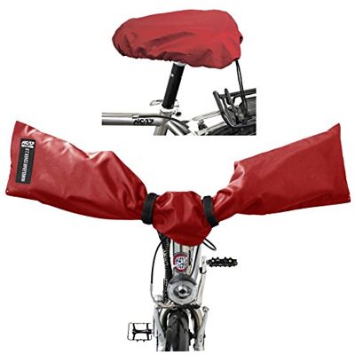 NC-17 Connect Beschermhoezen voor e-bike stuur en fietszadel/stuur en Seat Cover 2.0 / stuurbescherming, zadelbescherming, beschermkap voor fietsstuur en zadel/waterdicht/één maat/nylon NC-17 Connect Beschermhoezen voor e-bike stuur en fietszadel/stuur en Seat Cover 2.0 / stuurbescherming, zadelbescherming, beschermkap voor fietsstuur en zadel/waterdicht/één maat/nylon