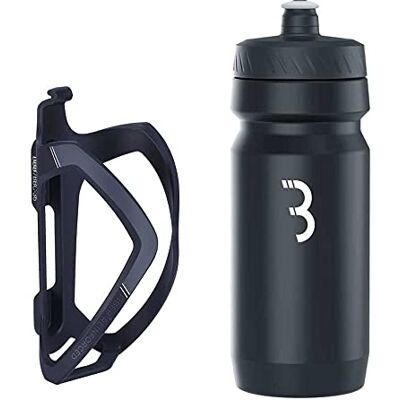 BBB Fietsen FlexCage en CompTank Fiets Bidonhouder En Flessenset BPA-vrije Waterfles Fiets Flessenhouder Universele Fit 550ml I BBC-36C, Zwart/Wit BBB Fietsen FlexCage en CompTank Fiets Bidonhouder En Flessenset BPA-vrije Waterfles Fiets Flessenhouder Universele Fit 550ml I BBC-36C, Zwart/Wit