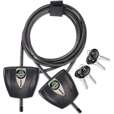 Master Lock Python kabelslot, kabelslot met sleutels, trailcamera en kajakvergrendelingskabel, 2 stuks, 8417T Master Lock Python kabelslot, kabelslot met sleutels, trailcamera en kajakvergrendelingskabel, 2 stuks, 8417T