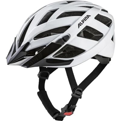 ALPINA PANOMA Classic, white gloss, 56-59 cm, optimaal geventileerde toerfietshelm met optioneel LED-licht voor volwassenen ALPINA PANOMA Classic, white gloss, 56-59 cm, optimaal geventileerde toerfietshelm met optioneel LED-licht voor volwassenen