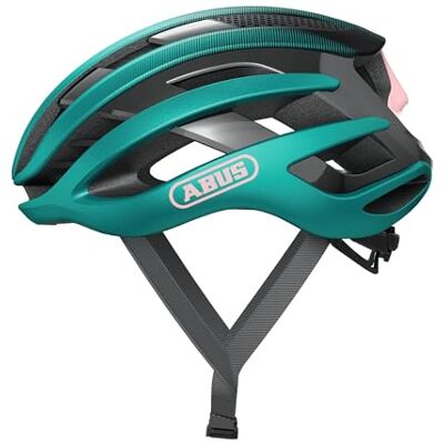 ABUS AirBreaker racefietshelm High-end fietshelm voor professioneel fietsen voor tieners en volwassenen Helm voor mannen en vrouwen Tropical Turquoise, maat L ABUS AirBreaker racefietshelm High-end fietshelm voor professioneel fietsen voor tieners en volwassenen Helm voor mannen en vrouwen Tropical Turquoise, maat L