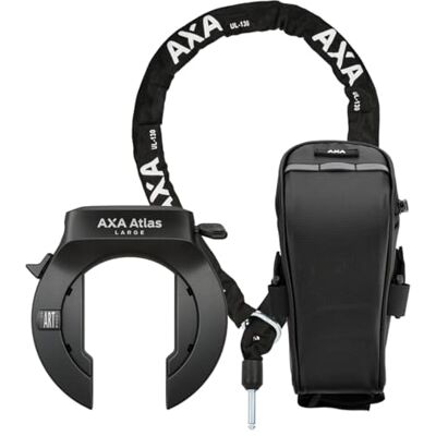 AXA Atlas Large + ULC 130 insteekketting + zadeltas, frameslotset, veiligheidsniveau 14, sleutel is niet verwijderbaar AXA Atlas Large + ULC 130 insteekketting + zadeltas, frameslotset, veiligheidsniveau 14, sleutel is niet verwijderbaar