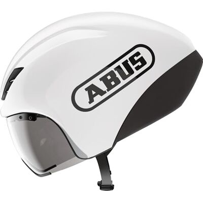 ABUS GameChanger TT 1.1 tijdrithelm aerodynamische fietshelm voor sportief rijden triatlon, tijdrijden en baanwielrennen voor dames en heren maat S, wit ABUS GameChanger TT 1.1 tijdrithelm aerodynamische fietshelm voor sportief rijden triatlon, tijdrijden en baanwielrennen voor dames en heren maat S, wit