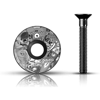 Rie:Sel Design Riesel Design Stem: Cap voor volwassenen, uniseks, wit, 1 1/8 inch (2,85 cm) Rie:Sel Design Riesel Design Stem: Cap voor volwassenen, uniseks, wit, 1 1/8 inch (2,85 cm)