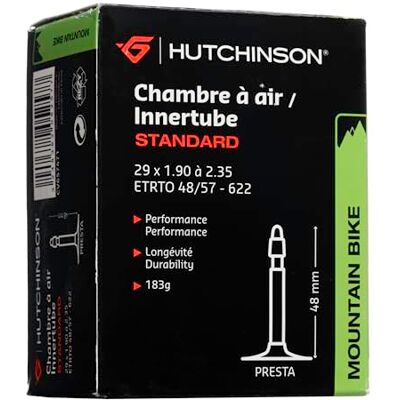 Hutchinson SNC Slang MTB standaard SV/48 mm, zwart, 29x1,90/2,35 (48-622 à 54-622) Hutchinson SNC Slang MTB standaard SV/48 mm, zwart, 29x1,90/2,35 (48-622 à 54-622)