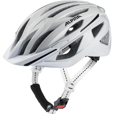 ALPINA HAGA, white gloss, 51-56 cm, fietshelm voor dames en heren, hoge veiligheid & draagcomfort met Ergo Flex en geïntegreerd licht ALPINA HAGA, white gloss, 51-56 cm, fietshelm voor dames en heren, hoge veiligheid & draagcomfort met Ergo Flex en geïntegreerd licht