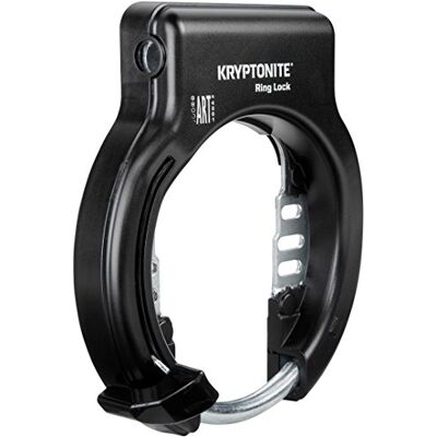 Kryptonite Ringslot met stekkermogelijkheid niet intrekbaar verkocht veilig zilver, één maat, GK002239, zwart Kryptonite Ringslot met stekkermogelijkheid niet intrekbaar verkocht veilig zilver, één maat, GK002239, zwart