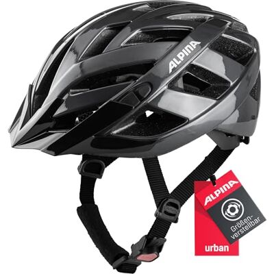 ALPINA PANOMA Classic, black gloss, 52-57 cm, optimaal geventileerde toerfietshelm met optioneel LED-licht voor volwassenen ALPINA PANOMA Classic, black gloss, 52-57 cm, optimaal geventileerde toerfietshelm met optioneel LED-licht voor volwassenen