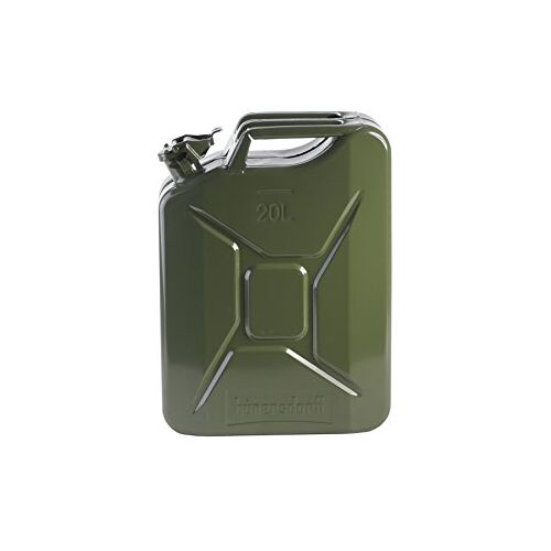 hünersdorff Metalen jerrycan CLASSIC 20l, met VN-goedkeuring voor benzine, diesel en andere gevaarlijke goederen, olijf