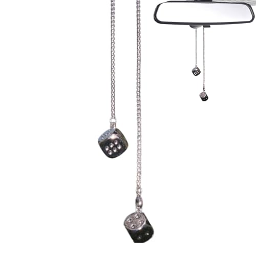 Generic Dobbelstenen autohanger, dobbelstenen om in de auto te hangen   Accessoires voor autodobbelstenen achteruitkijkspiegel Auto dobbelstenen achteruitkijkspiegel accessoires, auto hanger dobbelstenen, r