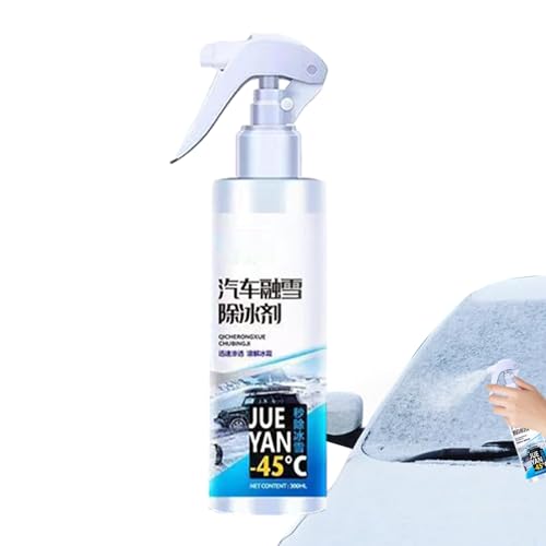 bellv Voorruit Ice Melt Spray,Snelle ijs- en sneeuwsmeltspray Auto Voorruit Deicing Spray 300 ml Deicer Spray Anti Freeze Voor Auto Voorruit, Ruitenwissers, Spiegel