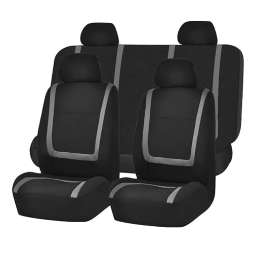XIBANY Autostoelhoezen voor Audi R8 4S V10 Decennium 2019 2020, Volledige Set Autostoelhoes, Antislip Comfortabele, Ademende Stoelbeschermingshoezen Voor en Achter,C Grey