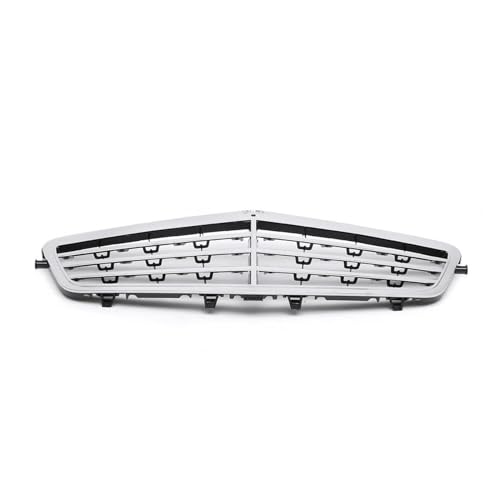 OSKOUR Auto-grille, voorbumpergrille, sportgrille, auto-voorgrille, auto-voorbumpergrille, grille bovenaan chroomzilver. Compatibel for Benz. W212 E-klasse E200 E260L E280L E300L E320L 2009-2013