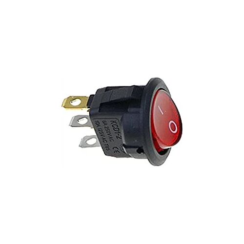 INFRI 5 STKS 12V LED tuimelschakelaar 20A 12V drukknopschakelaar Auto knop lichten AAN/UIT ronde tuimelschakelaar boot (kleur: rood)