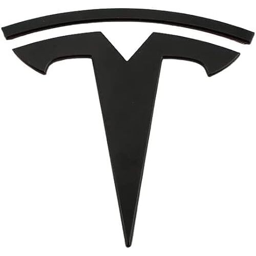 LICOME Auto Emblemen Badge Sticker voor Tesla Model 3, Logo Auto Embleem Styling Badge Belettering Decals Auto Decoratie, Auto Logo Teken Sticker Accessoires,D Black