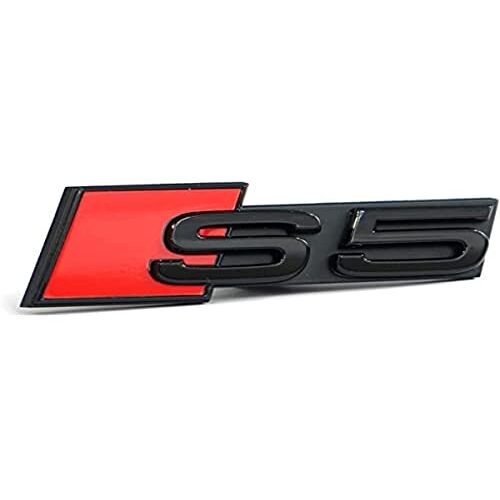 Audi 8W6071805 belettering Clip S5 belettering Tuning grille Black Edition embleem, zwart/rood