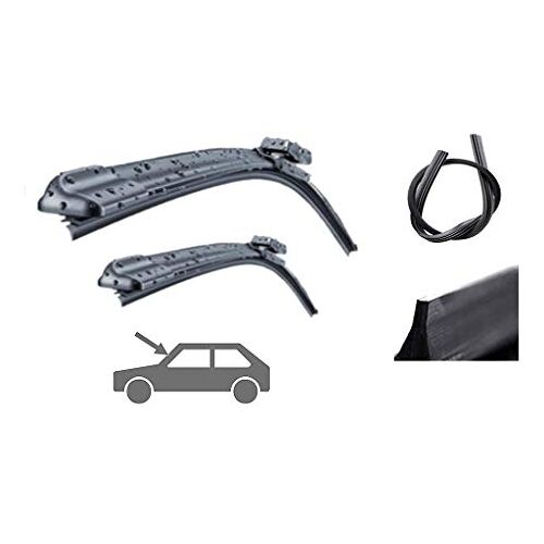 TRI C Voorruit Wipers Voorruit Wiper Blade, Compatibel met Wiper Blade Nissan GT-R, Vervangende Bladen,2 x Bladen (Front Blades)