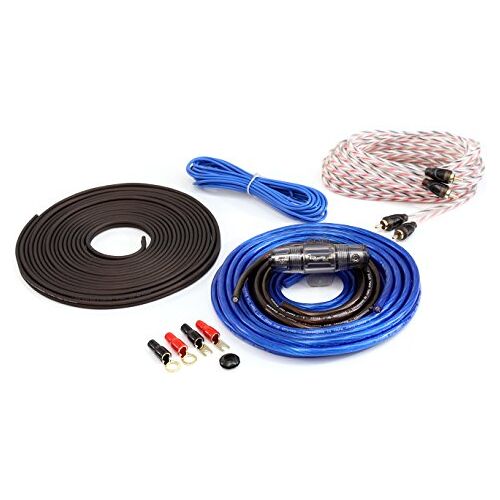 KnuKonceptz Bassik Complete versterker Installatie Amp bedrading Kit met RCA, 8 Gauge